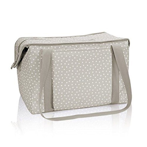Thirty-One Fresh Market Thermal Dancing Dots in Taupe - Picture 1 of 6